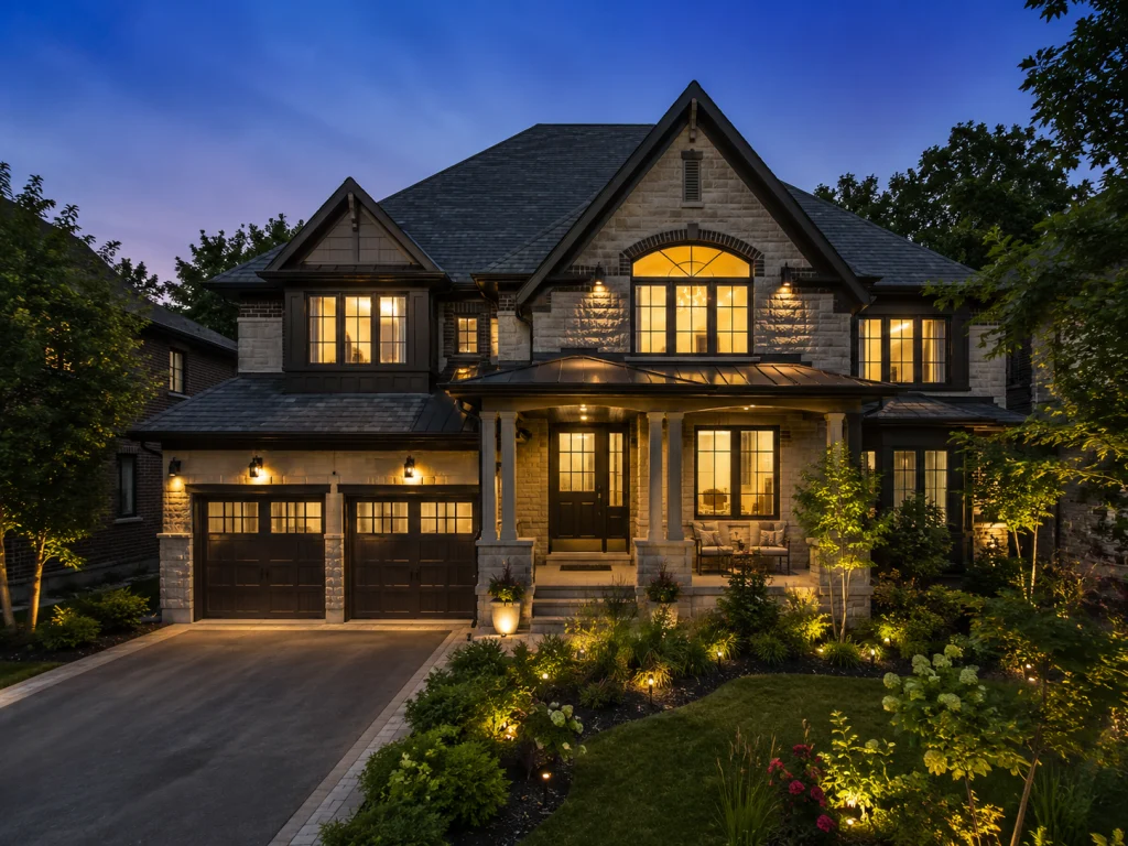 Detached homes on a residential street in King City