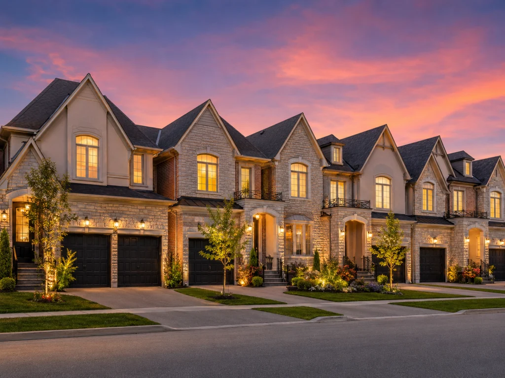 Townhomes on a quiet street in King City