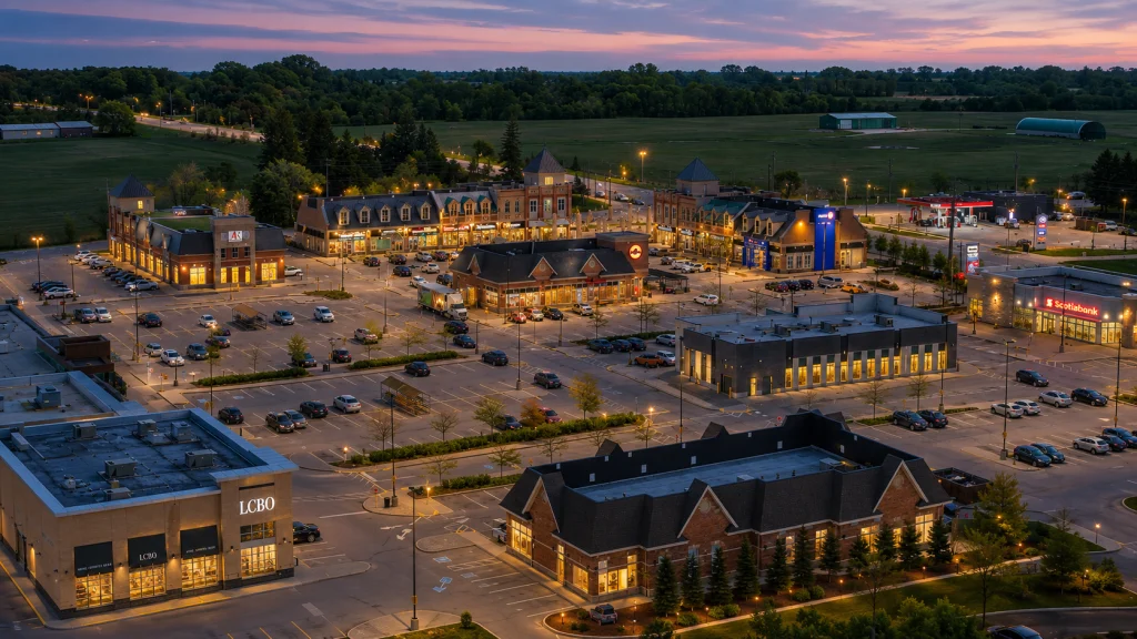 Shops and restaurants at a King City plaza