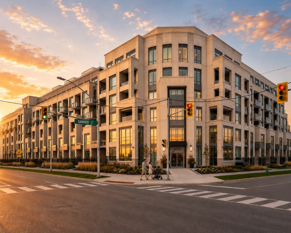 Low-rise condominium building in King City