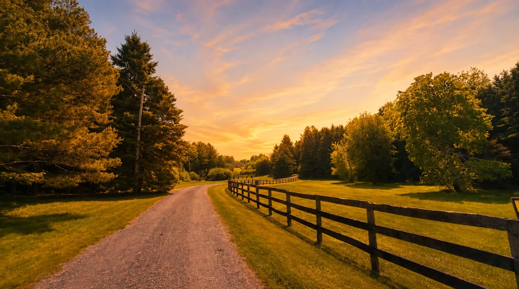 Country home with open farmland in King Township